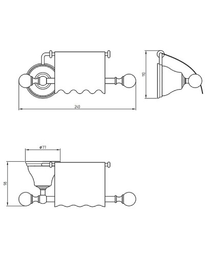 Держатель туалетной бумаги Migliore Provance 17688 с крышкой Золото