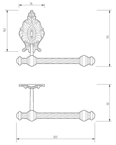 Держатель туалетной бумаги Migliore Elisabetta 16992 Бронза