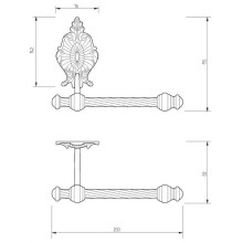 Держатель туалетной бумаги Migliore Elisabetta 17059 Золото