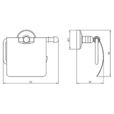 Держатель туалетной бумаги Migliore Mirella 17161 с крышкой Бронза
