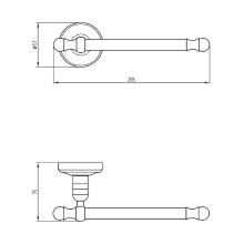 Держатель туалетной бумаги Migliore Mirella 17162 Бронза