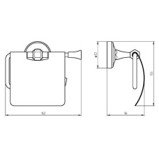 Держатель туалетной бумаги Migliore Fortuna 27694 с крышкой Золото
