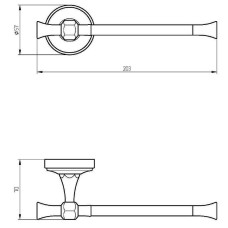 Держатель туалетной бумаги Migliore Fortuna 27691 Золото