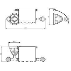 Держатель туалетной бумаги Migliore Olivia 26176 с крышкой Золото