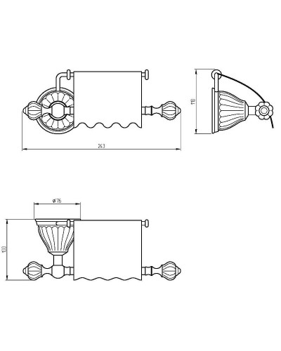 Держатель туалетной бумаги Migliore Olivia 26176 с крышкой Золото