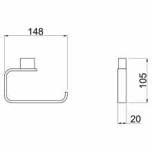 Держатель туалетной бумаги Allen Brau Infinity 6.21007-31 Черный матовый