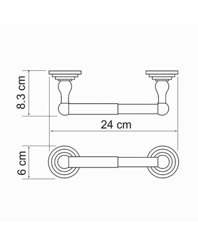 Держатель туалетной бумаги WasserKRAFT Isar K-7322 Темная бронза