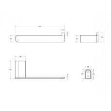 Держатель для туалетной бумаги CEZARES STYLUS-PH-IN
