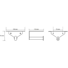 Держатель туалетной бумаги Bemeta Organic 157112151 с полочкой Хром