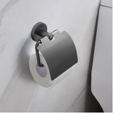 Держатель туалетной бумаги Timo Saona 13042/18 с крышкой Черное золото