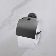 Держатель туалетной бумаги Timo Saona 13042/18 с крышкой Черное золото