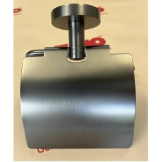 Держатель туалетной бумаги Timo Saona 13042/18 с крышкой Черное золото