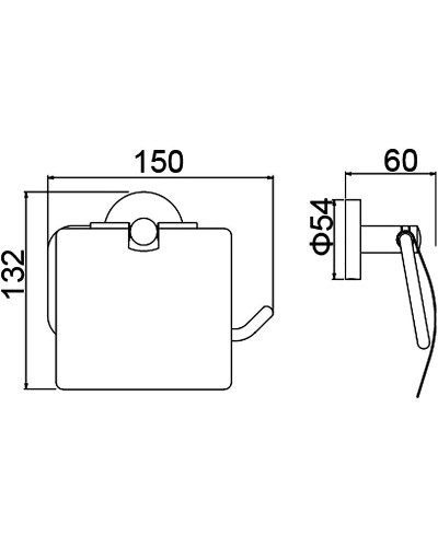 Держатель туалетной бумаги Timo Saona 13042/18 с крышкой Черное золото