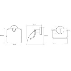 Держатель туалетной бумаги Bemeta Brilo 161112010 с крышкой Золото