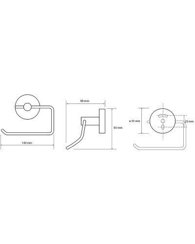Держатель туалетной бумаги Bemeta Sablo 160112042 Золото матовое