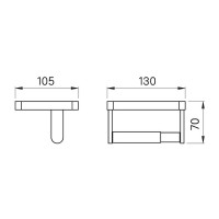 Держатель туалетной бумаги Iddis On-X ONXBL01i43 Черный матовый Белый