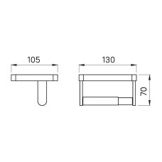 Держатель туалетной бумаги Iddis On-X ONXBL01i43 Черный матовый Белый