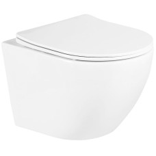 Комплект унитаза BelBagno Uno BB3105CHR/SC с инсталляцией Tece Base K440407 с сиденьем Микролифт и Черной матовой клавишей смыва