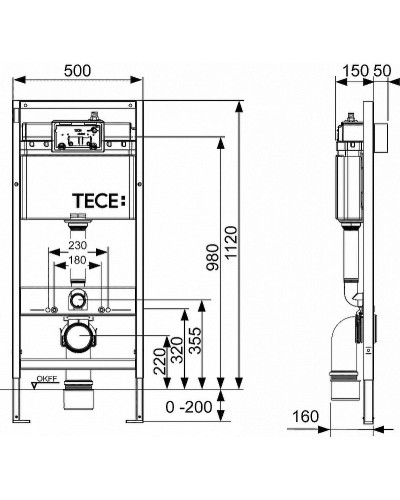 Комплект унитаза BelBagno Uno BB3105CHR/SC с инсталляцией Tece Base K440407 с сиденьем Микролифт и Черной матовой клавишей смыва