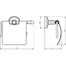 Держатель туалетной бумаги Migliore Mirella 17148 с крышкой Argento Brunito
