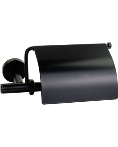 Держатель туалетной бумаги Migliore Fortis 31764 с крышкой Черный матовый