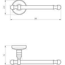 Держатель туалетной бумаги Migliore Mirella 17272 Хром Золото
