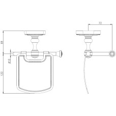 Держатель туалетной бумаги Bronze de Luxe Royal R25003 с крышкой Бронза