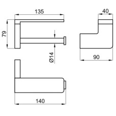 Держатель туалетной бумаги Noken Urban-C N603470012