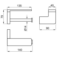 Держатель туалетной бумаги Noken Urban-C N603470033