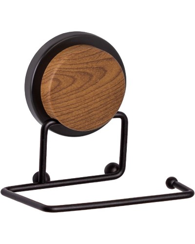 Держатель туалетной бумаги Fixsen Magic Wood FX-46010B Черный матовый