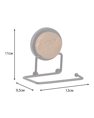 Держатель туалетной бумаги Fixsen Magic Wood FX-46010B Черный матовый