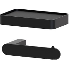 Держатель туалетной бумаги Artwelle Schwarz 7726 с полкой Черный матовый