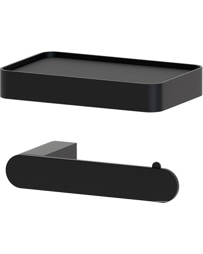 Держатель туалетной бумаги Artwelle Schwarz 7726 с полкой Черный матовый