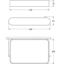 Держатель туалетной бумаги Artwelle Schwarz 7726 с полкой Черный матовый