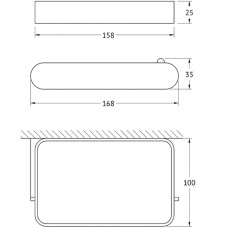 Держатель туалетной бумаги Artwelle Schwarz 7726 с полкой Черный матовый