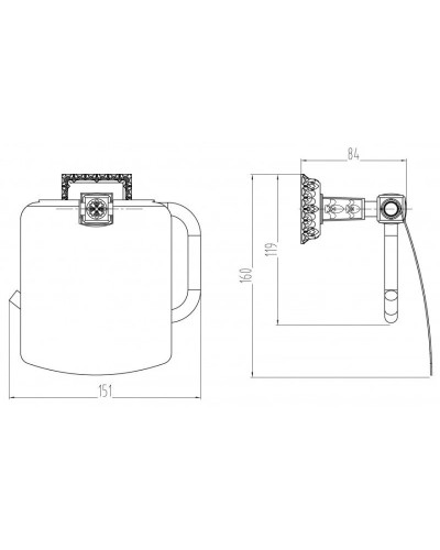 Держатель туалетной бумаги Milacio Alicante MC.916.BR