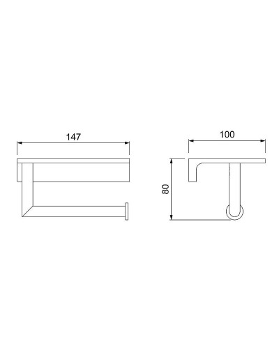 Держатель туалетной бумаги Timo Saona 13043/18 Черное золото