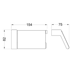 Держатель туалетной бумаги Timo Torne 43042/03 с крышкой Черный