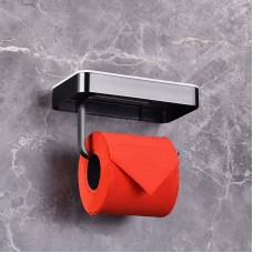 Держатель туалетной бумаги Abber Westen AA1730B с полкой Черный матовый