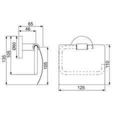 Держатель туалетной бумаги Jaquar Continental ACN-CHR-1153S