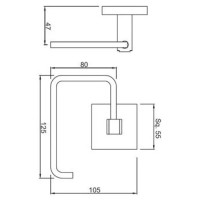 Держатель туалетной бумаги Jaquar Kubix Prime AKP-CHR-35751P