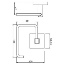 Держатель туалетной бумаги Jaquar Kubix Prime AKP-CHR-35751P