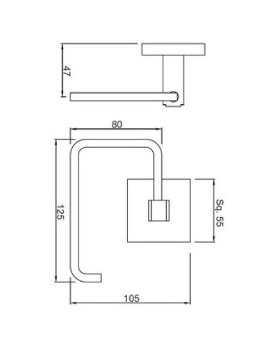 Держатель туалетной бумаги Jaquar Kubix Prime AKP-CHR-35751P