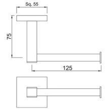 Держатель туалетной бумаги Jaquar Kubix Prime AKP-CHR-35755PS