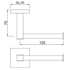Держатель туалетной бумаги Jaquar Kubix Prime AKP-CHR-35755PS