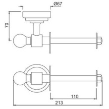 Держатель туалетной бумаги Jaquar Queen's AQN-CHR-7751