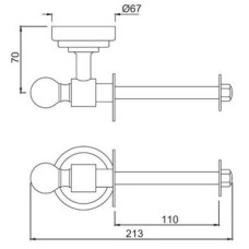 Держатель туалетной бумаги Jaquar Queen's AQN-CHR-7751