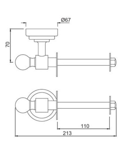 Держатель туалетной бумаги Jaquar Queen's AQN-CHR-7751