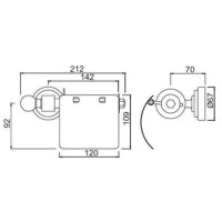 Держатель туалетной бумаги Jaquar Queen's AQN-CHR-7753