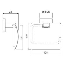 Держатель туалетной бумаги Jaquar Kubix Prime AKP-CHR-35753PS